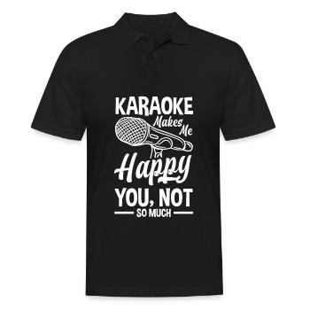Chanteur de karaoké Chanteur de karaoké Musique - Polo Homme - noir - Devant - Kai (181cm)