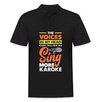 Chanteur de karaoké Chanteur de karaoké Musique - Polo Homme - noir - Devant - Kai (181cm)