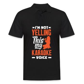 Chanteur de karaoké Chanteur de karaoké Musique - Polo Homme - noir - Devant - Kai (181cm)