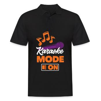 Chanteur de karaoké Chanteur de karaoké Musique - Polo Homme - noir - Devant - Kai (181cm)