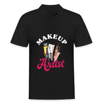 Lustiges Make Up Artist Maskenbildner Geschenk - Männer Poloshirt - Schwarz - Vorne - Kai (181cm)