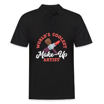 Lustiges Make Up Artist Maskenbildner Geschenk - Männer Poloshirt - Schwarz - Vorne - Kai (181cm)