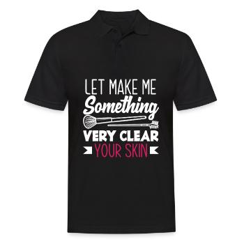 Lustiges Make Up Artist Maskenbildner Geschenk - Männer Poloshirt - Schwarz - Vorne - Kai (181cm)