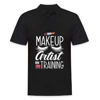 Lustiges Make Up Artist Maskenbildner Geschenk - Männer Poloshirt - Schwarz - Vorne - Kai (181cm)