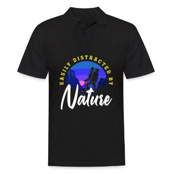 Cadeau de randonnée drôle - Polo Homme - noir - Devant - Kai (181cm)