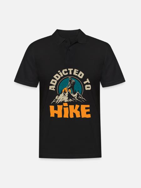 Funny Hiking Gift - Men's Polo Shirt - black