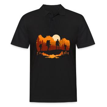 Cadeau de randonnée drôle - Polo Homme - noir - Devant - Kai (181cm)