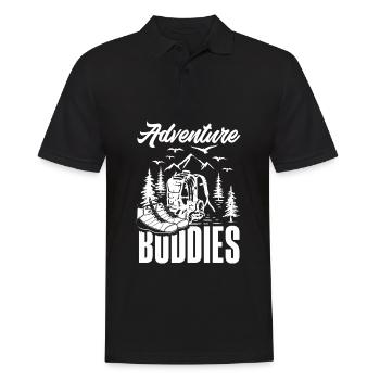Cadeau de randonnée drôle - Polo Homme - noir - Devant - Kai (181cm)