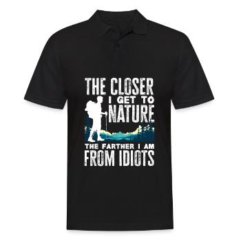 Lustiges Wandern Geschenk - Männer Poloshirt - Schwarz - Vorne - Kai (181cm)