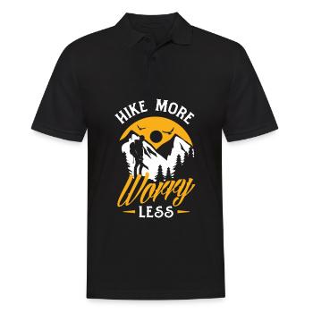 Lustiges Wandern Geschenk - Männer Poloshirt - Schwarz - Vorne - Kai (181cm)