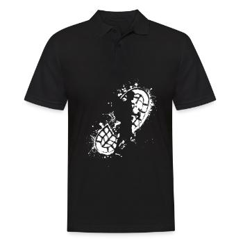 Cadeau de randonnée drôle - Polo Homme - noir - Devant - Kai (181cm)