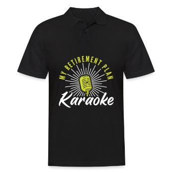 Chanteur de karaoké Chanteur de karaoké Musique - Polo Homme - noir - Devant - Kai (181cm)