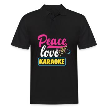 Chanteur de karaoké Chanteur de karaoké Musique - Polo Homme - noir - Devant - Kai (181cm)