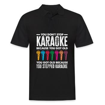Chanteur de karaoké Chanteur de karaoké Musique - Polo Homme - noir - Devant - Kai (181cm)