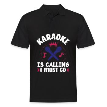 Chanteur de karaoké Chanteur de karaoké Musique - Polo Homme - noir - Devant - Kai (181cm)