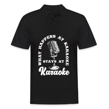 Chanteur de karaoké Chanteur de karaoké Musique - Polo Homme - noir - Devant - Kai (181cm)