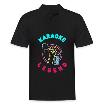 Chanteur de karaoké Chanteur de karaoké Musique - Polo Homme - noir - Devant - Kai (181cm)