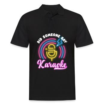 Chanteur de karaoké Chanteur de karaoké Musique - Polo Homme - noir - Devant - Kai (181cm)