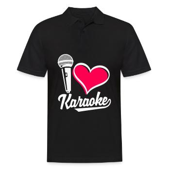 Chanteur de karaoké Chanteur de karaoké Musique - Polo Homme - noir - Devant - Kai (181cm)