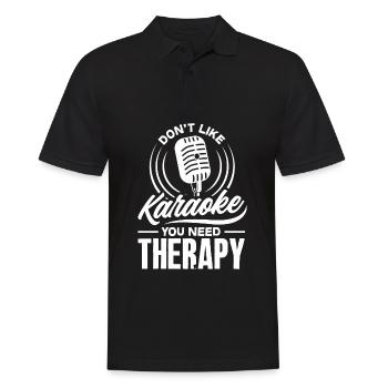 Chanteur de karaoké Chanteur de karaoké Musique - Polo Homme - noir - Devant - Kai (181cm)