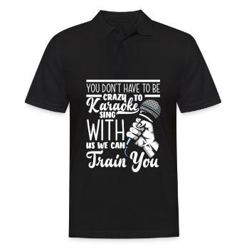 Chanteur de karaoké Chanteur de karaoké Musique - Polo Homme - noir - Devant - Kai (181cm)