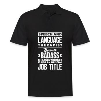 Speech therapist, speech therapist, speech therapist - Men's Polo Shirt - black - Front - Kai (181cm)