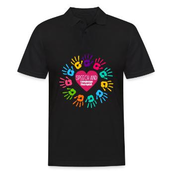 Speech therapist, speech therapist, speech therapist - Men's Polo Shirt - black - Front - Kai (181cm)