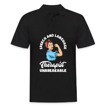 Speech therapist, speech therapist, speech therapist - Men's Polo Shirt - black - Front - Kai (181cm)