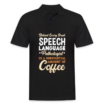 Speech therapist, speech therapist, speech therapist - Men's Polo Shirt - black - Front - Kai (181cm)