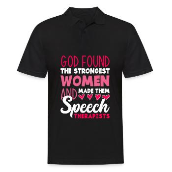 Speech therapist, speech therapist, speech therapist - Men's Polo Shirt - black - Front - Kai (181cm)