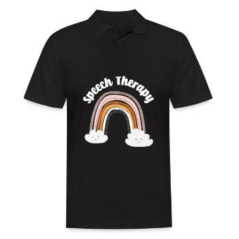 Speech therapist, speech therapist, speech therapist - Men's Polo Shirt - black - Front - Kai (181cm)