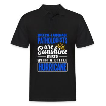 Speech therapist, speech therapist, speech therapist - Men's Polo Shirt - black - Front - Kai (181cm)