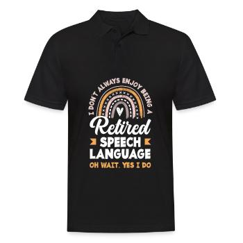 Sprachtherapeutin Sprachheilpädagogin Logopädin - Männer Poloshirt - Schwarz - Vorne - Kai (181cm)