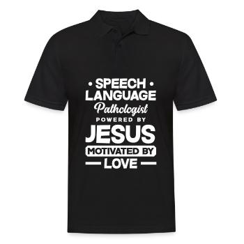 Speech therapist, speech therapist, speech therapist - Men's Polo Shirt - black - Front - Kai (181cm)