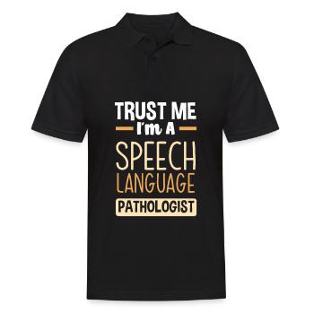 Speech therapist, speech therapist, speech therapist - Men's Polo Shirt - black - Front - Kai (181cm)