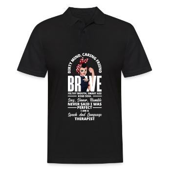 Speech therapist, speech therapist, speech therapist - Men's Polo Shirt - black - Front - Kai (181cm)