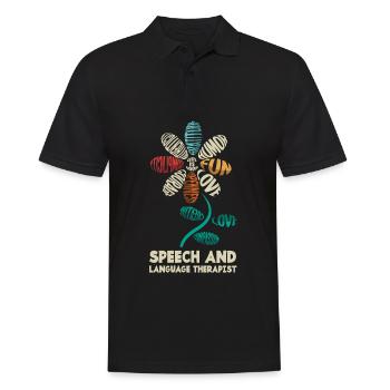 Speech therapist, speech therapist, speech therapist - Men's Polo Shirt - black - Front - Kai (181cm)