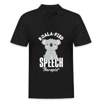 Speech therapist, speech therapist, speech therapist - Men's Polo Shirt - black - Front - Kai (181cm)