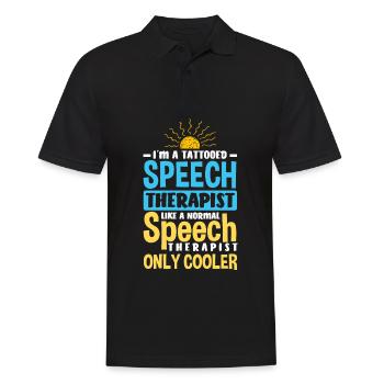 Speech therapist, speech therapist, speech therapist - Men's Polo Shirt - black - Front - Kai (181cm)