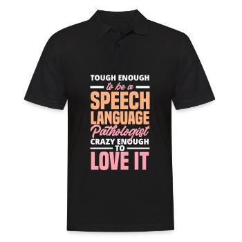 Speech therapist, speech therapist, speech therapist - Men's Polo Shirt - black - Front - Kai (181cm)