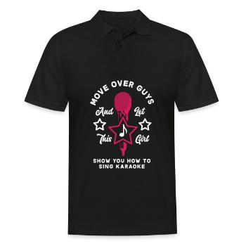 Chanteur de karaoké Chanteur de karaoké Musique - Polo Homme - noir - Devant - Kai (181cm)