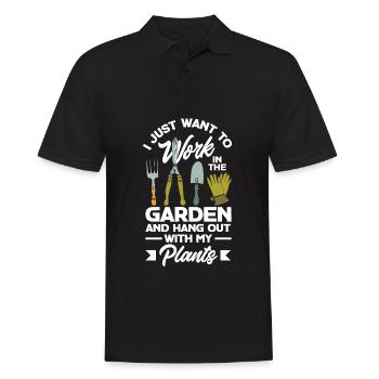 Jardinier, Jardinier, Jardinier, Jardinier Amateur, Plantes - Polo Homme - noir - Devant - Kai (181cm)