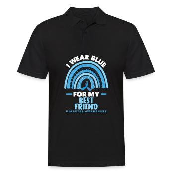 T1D Diabetes Typ 1 Diabetiker Geschenk - Männer Poloshirt - Schwarz - Vorne - Kai (181cm)