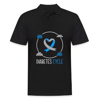 T1D Diabetes Type 1 Diabetic Gift - Men's Polo Shirt - black - Front - Kai (181cm)
