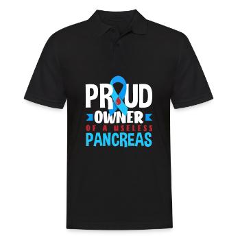 T1D Diabetes Typ 1 Diabetiker Geschenk - Männer Poloshirt - Schwarz - Vorne - Kai (181cm)