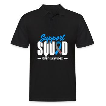T1D Diabetes Typ 1 Diabetiker Geschenk - Männer Poloshirt - Schwarz - Vorne - Kai (181cm)