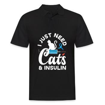 Cadeau pour diabétiques de type 1 pour diabétiques de type 1 - Polo Homme - noir - Devant - Kai (181cm)