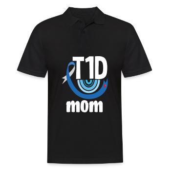 T1D Diabetes Typ 1 Diabetiker Geschenk - Männer Poloshirt - Schwarz - Vorne - Kai (181cm)