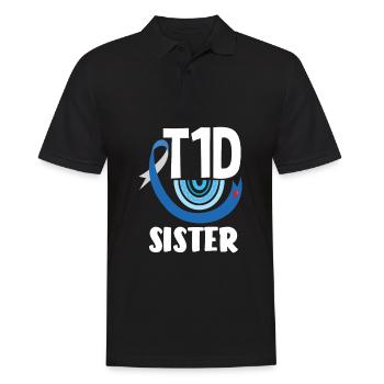 T1D Diabetes Type 1 Diabetic Gift - Men's Polo Shirt - black - Front - Kai (181cm)