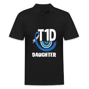 T1D Diabetes Type 1 Diabetic Gift - Men's Polo Shirt - black - Front - Kai (181cm)